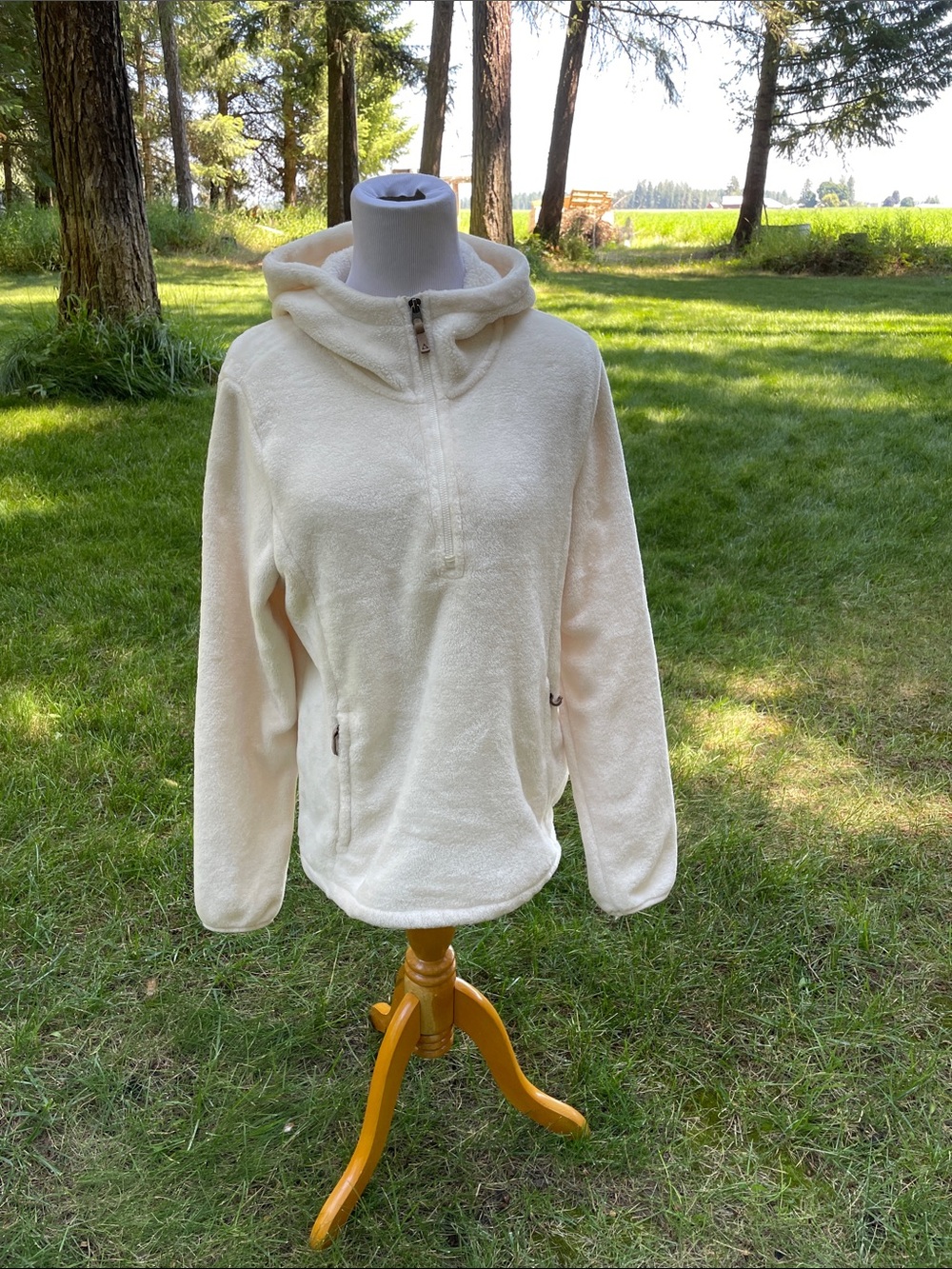 Gerry Weber Cream Plush Half-Zip Hoodie